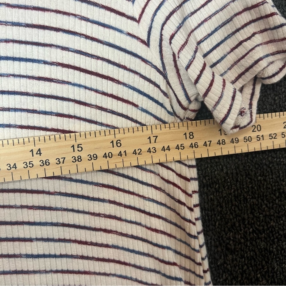 Altar'd State Striped Ruffled Short Sleeve Tee - Picture 5 of 6